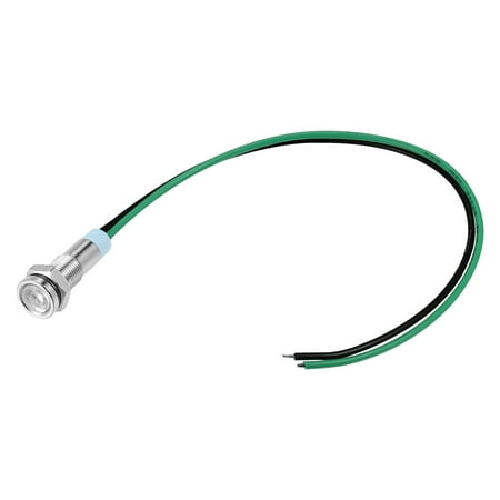 

Uxcell AC/DC110V 6mm Flush Panel Metal Shell White LED Indicator 150mm Cable 2 Count