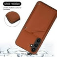 thumbnail image 4 of for Samsung Galaxy A13 4G Wallet Case with Card Holder Case with RFID Blocking Card Slots, Double Magnetic Clasp Durable Shockproof Kickstand Detachable Wrist Strap Cover,Brown, 4 of 8