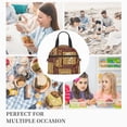thumbnail image 3 of DouZhe Lunch Bags for Women and Men, Ancient Egypt Theme Prints Reusable Portable Insulated Cooler Waterproof Lunch Tote Bag for Travel Work Picnic, 3 of 7