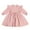 Pink, variant on Esaierr Baby Girls Dress for Kids Ruffle Long Sleeve Casual Dress Toddler Solid Spring Fall Girls One-Piece Dresses for 2-6 Years