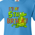 thumbnail image 4 of Inktastic It's My 5th Birthday with Cute Green Alligator Youth T-Shirt, 4 of 5