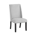 thumbnail image 3 of JERFIT 6-Piece Dining Set with Faux Marble Tabletop, Upholstered Chairs, and Bench, Modern Gray and Black Wood Dining Room Furniture, 3 of 8