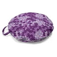 thumbnail image 1 of Flower Round Floor Cushion with Handle, Lilac Flowers Blossoms in Spring Romantic Meadow Happy Fun Countryside Print, Decorative Pillow for Living Room & Dorms, 18" Round, Purple White, by Ambesonne, 1 of 4