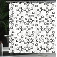 thumbnail image 3 of Ambesonne Modern Shower Curtain, Modern Monochrome Squares, 69"Wx75"L, Charcoal Grey and White, 3 of 4