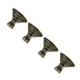 thumbnail image 5 of Heaveant Corner Protector, 4Pcs Antique Brass Jewelry Gift Box Wood Case Decorative Feet Legs Corner Protector Vintage, 5 of 8