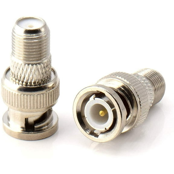 THE CIMPLE CO - RF Coaxial Adapter, Converter - F-Type Female to BNC Male Connector - 4 Pack