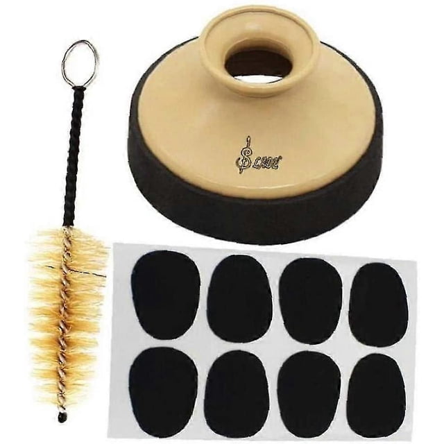 3-piece Set Saxophone Cleaning Care Kit Saxophone Cleaning Kit Mute Pad Brush Cleaning