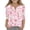 #A02-Light pink, variant on Tshirts for Kids Girls Button Down Vintage Floral Print Tshirt Henley 3/4 Sleeve Toddler T-Shirt Summer Cute Cotton Toddler Tops Girls