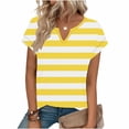 thumbnail image 5 of KyCheLot Womens Print Short Sleeve Tops Casual V Neck Stretchy Pullover Lightweight Daily Tshirts Work, 5 of 6