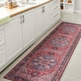 thumbnail image 5 of JONATHAN Y WASHABLE 2 x 8 Runner Rug, Maris Ornate Medallion - Red/Black/Blue, WSH109F-28, 5 of 10