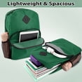 thumbnail image 6 of Trailmaker 17" Backpack – Reflective School Backpack with Padded Straps, Water Bottle Pockets for Kids & Adults, School Travel Camp (Green), 6 of 15