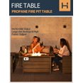 Propane Fire Pit Table, HAPPATIO 48inch 50000 BTU Aluminum Gas Fire Pit