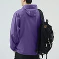 thumbnail image 3 of Iugvhana Lightweight Jacket for Men Zipper Hooded Coat Sun Protection Clothing Thin Breathable Casual Sports Jackets Purple S, 3 of 3