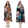 thumbnail image 3 of My Hero Academia Wearable Blanket Cloak Arctic Velvet Hooded Blanket Soft Fuzzy Hoodie Blanket Cape for Adults Kids 40"x50", 3 of 8