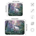 thumbnail image 3 of Wobogo White Deer Forest Kitchen Drying Mat Heat Resistant Drainage with Non-Slip Rubber Backing Hides Stains Super Absorbent Easy to Clean 16×18in, 3 of 8
