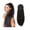 10inches, variant on Water Wave Ponytail Human Hair Drawstring Pony Tail Clip in Curly Remy Hair Extensions Natural Black  for Women