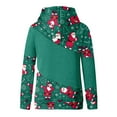 thumbnail image 4 of Chandail en Molleton d'Hiver pour Femmes, Cardigan à Col Rond Chaud, Mode Pull Imprimé de Noël, Blouse Ample Mi-Longue, Hoilidy de Noël, 4 of 6
