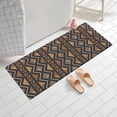 thumbnail image 2 of Boho Brown Geometric Ethnic Pattern Bathroom Rugs Mat,Non Slip Microfiber Bathroom Rug,Rubber Backing,Soft Bathroom Mats for Bathroom Floor,Tub and Shower,60x24in(150x60cm), 2 of 5