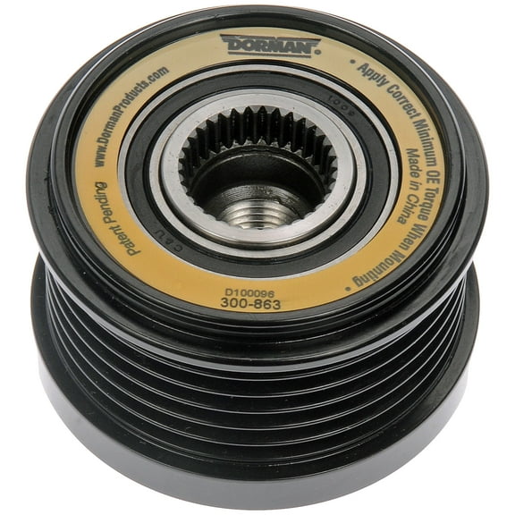 Dorman 300-863 Alternator Pulley for Specific Volvo Models Fits select: 2000-2004 VOLVO S40, 2000-2004 VOLVO V40