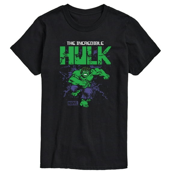 Marvel Hulk - 8 Bit Pixelated - Men's Short Sleeve Graphic T-Shirt