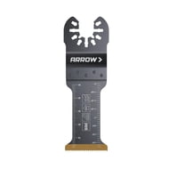 Arrow OSC201-1 Titanium Coated Bi-Metal Oscillating Tool Blades for Metal (nonferrous), Wood, Wood with Nails, PVC, Drywall, Universal, Fits Most Multitools, 1-1/4 inch