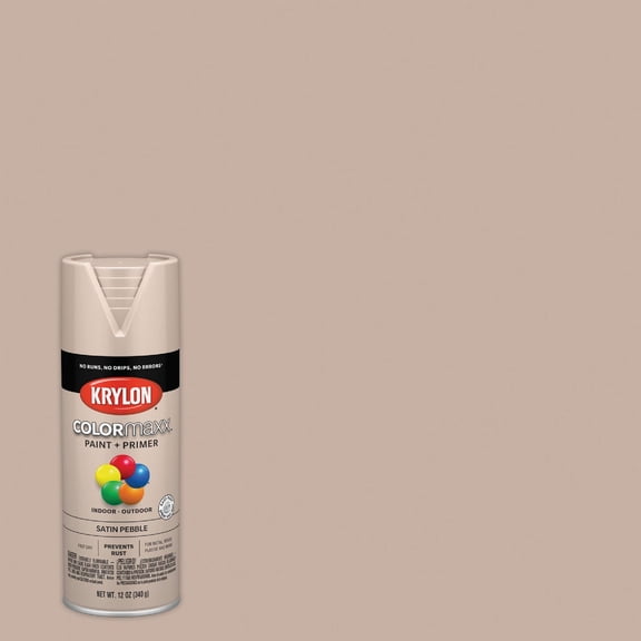 Krylon K05572007 COLORmaxx, Pebble, Satin - 12 ounce