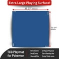 thumbnail image 2 of GMC Deluxe Heavyweight Game Mat - Anti Slip Noise Reduction Rubber Playmat - Mahjong, Dominoes & Poker Card Gaming Mat - Water ResistantGaming Tabletop Cover (33 X 33 Inches) - Blue, 2 of 9
