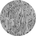 thumbnail image 1 of Ahgly Company Machine Washable Indoor Round Transitional Silver Gray Area Rugs, 8' Round, 1 of 7
