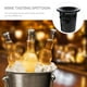 thumbnail image 3 of Escupidera para cata de vino (3 unidades): Cubo de descarga para vino - Escupidera negra con tapa para fiestas, bares y eventos., 3 of 7