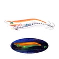 thumbnail image 2 of Señuelo Pesca Luminoso Anzuelos Calamar Anzuelo Artificial Cebos Jigging () Naranja, 2 of 3