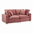 thumbnail image 4 of Modway Commix Down Filled Overstuffed Performance Velvet Loveseat in Dusty Rose, 4 of 8