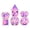 Silver pink purple, variant on ZPAQI 7Pcs/pack Metal D4 D6 D8 D10 D12 D20 Game Props Educational Toys Digital Dices