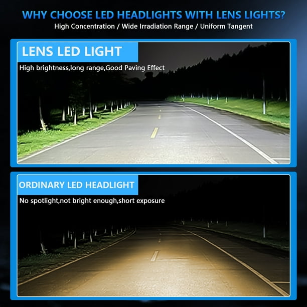 Led on sale lights headlights