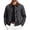Black, variant on Rexolia Mens Vintage Washed Denim Jacket Corduroy Collar Long Sleeve Snap Button Jean Coat Retro Streetwear for Fall Winter Outdoor Black L