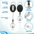 thumbnail image 6 of Retractable Badge Reels, Keychain & ID Badge Holders, 5 PK, by Mifflin-USA, 6 of 8