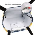 thumbnail image 6 of FORMRS Womens Canvas Tote Bag with Zipper Inner Pocket Shoulder Handbag, Beige Plaid Lemon, 6 of 7