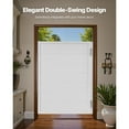 thumbnail image 5 of KFFKFF Tavern Gates, Dimensions 32"W x 42"H, Single Swing Indoor Cafe Doors, Square Pattern Superior Pine Wood, Comes with Hinges & Assembly Kit, Simple Installation, 5 of 9