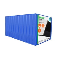 Pen + Gear 1-inch, Durable Binder, D-Ring, Blue, 12 Pack