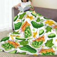 thumbnail image 5 of Pickles Blanket Pickle Blanket for Kids Adults Pickles Gift for Pickles Lovers Cozy Soft Flannel Lightweight Warm for Sofa Couch Living Room Bed Camping Travel 60"x50" for Boys Girls Pickle Decor, 5 of 6