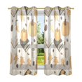 thumbnail image 6 of Yayeee Window Curtains Light Filtering 63"x42" Grommet Panel Pair Home Living Room Decor, Beige Fall Books, 6 of 7