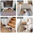 thumbnail image 6 of Farm Cow Pig Door Mat Indoor Outdoor, Farmhouse Animals Retro Fench Wood Bran Non Slip Welcome Mat with Rubber Backing, Absorbent Fabric Front Door Mats Entryway Rug for Home Patio Entrance 24"x36", 6 of 9