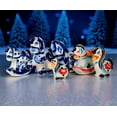 thumbnail image 3 of Stp Goods Mini Horse Handmade Porcelain Figurine 2.36x2.36" (6x6 cm) Symbol of 2026 Majolika Figurine Hand-Painted Porcelain Sculpture Home Decor Tabletop Porcelain Horse, White Blue Red, 3 of 4