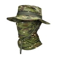 thumbnail image 4 of Gyexs Camo Boonie Sun Hats with Balaclava - Mens Face Mask UV Protection Bucket Hat for Fishing Hiking, Green, One Size, 4 of 4