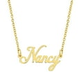 thumbnail image 1 of KISPER Collier Pendentif Prénom Personnalisé en Acier Inoxydable Plaqué Or 18K, 1 of 39