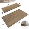 thumbnail image 5 of PURE ERA Bullnose Carpet Stair Treads Cover 9.5"x30"x1.2" 14pcs With 1pcs Matching Landing Mat 2'x3'For wooden stair steps(Camel Brown), 5 of 12