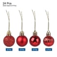 thumbnail image 3 of Uxcell 24Pcs 1.18" Christmas Balls Ornaments Shatterproof Ornaments Balls for Xmas Trees Decoration Red, 3 of 8
