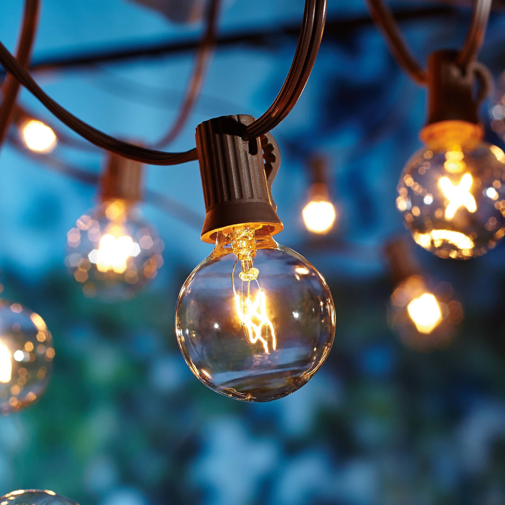 【在庫あ低価】 Outdoor Globe String Lights G40 25ft Patio Edison Bulb Lights