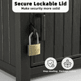 thumbnail image 2 of Fazzn Delivery Box for Porch with Lockable Secure Storage Compartment to Keep Packages Safe, Brown/Black, 2 of 5
