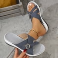 thumbnail image 6 of SACFOF Orthopedic Sandals for Women 2026 Comfortable Casual Platform Sandals with Arch Support, Open Toe Wide Casual Walking Slip on Shoes Vacation Slides Beach Summer Dressy, 6 of 6