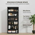 thumbnail image 5 of MAYEERTY 36"x31"x16" Doorless Storage Wood Cabinet for Living Room, Black, 5 of 8